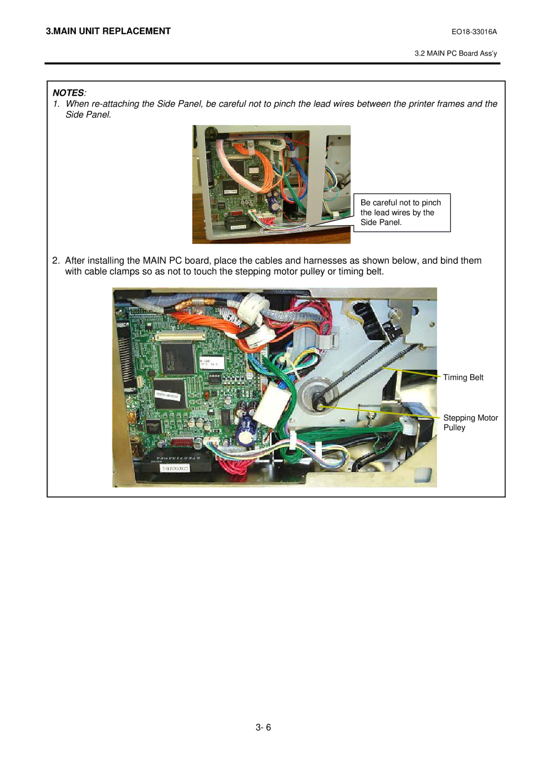 Toshiba BSA4TMTS12QMR, BSA4TMGS12QMR manual Be careful not to pinch the lead wires by the Side Panel 