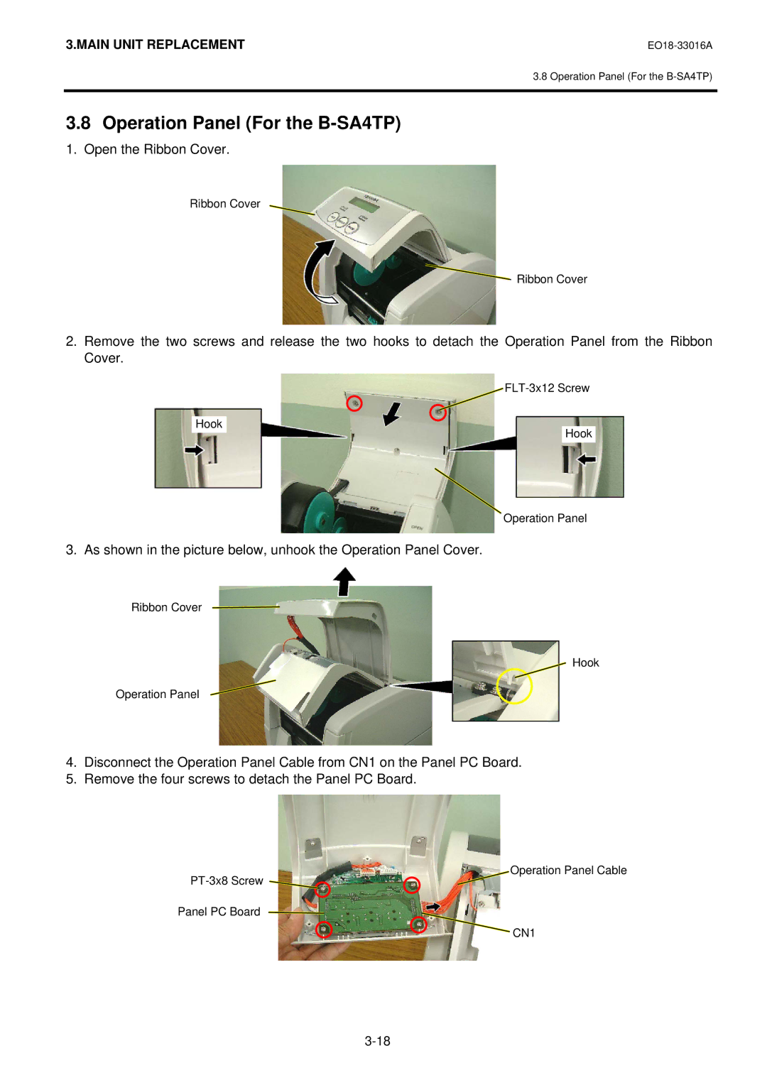 Toshiba BSA4TMTS12QMR, BSA4TMGS12QMR manual Operation Panel For the B-SA4TP 