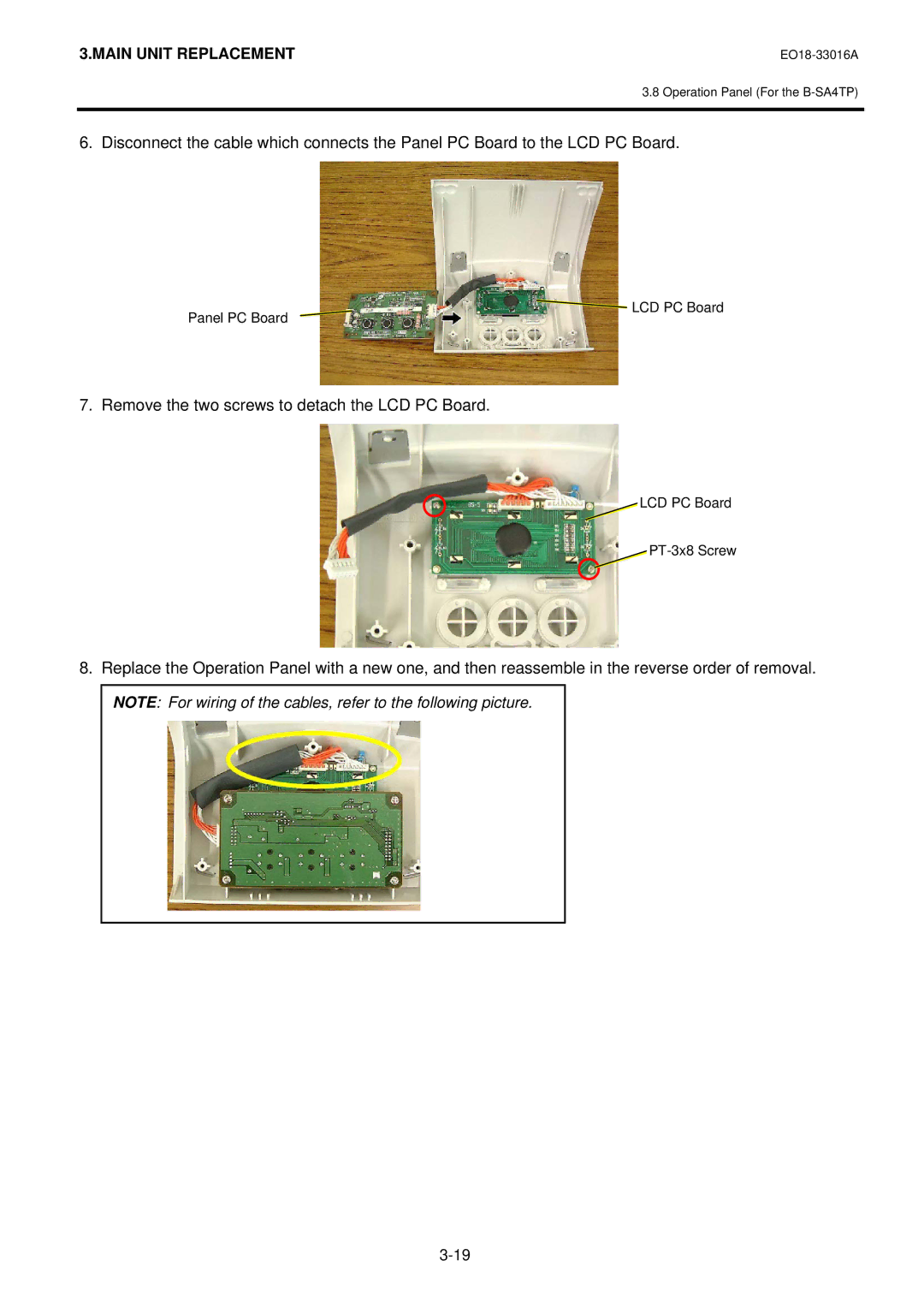 Toshiba BSA4TMGS12QMR, BSA4TMTS12QMR manual Panel PC Board LCD PC Board 