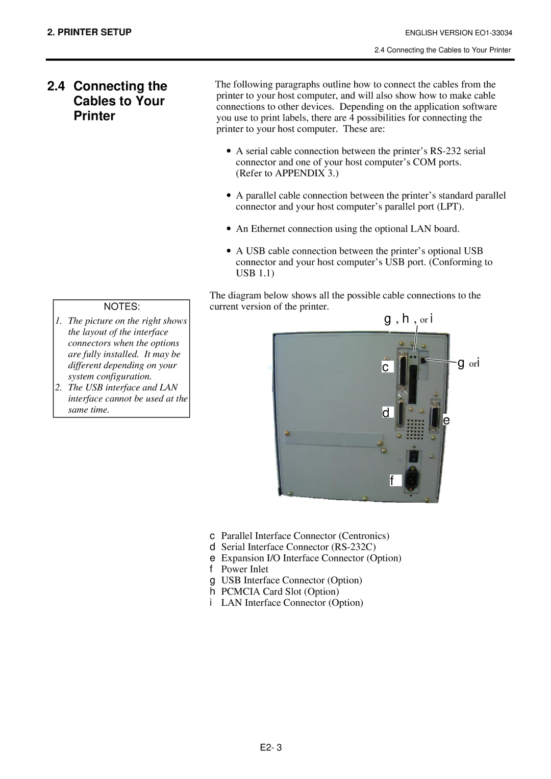 Toshiba B-SX4T Series, BSX4TGS20QMR owner manual Connecting the Cables to Your Printer, Gori 