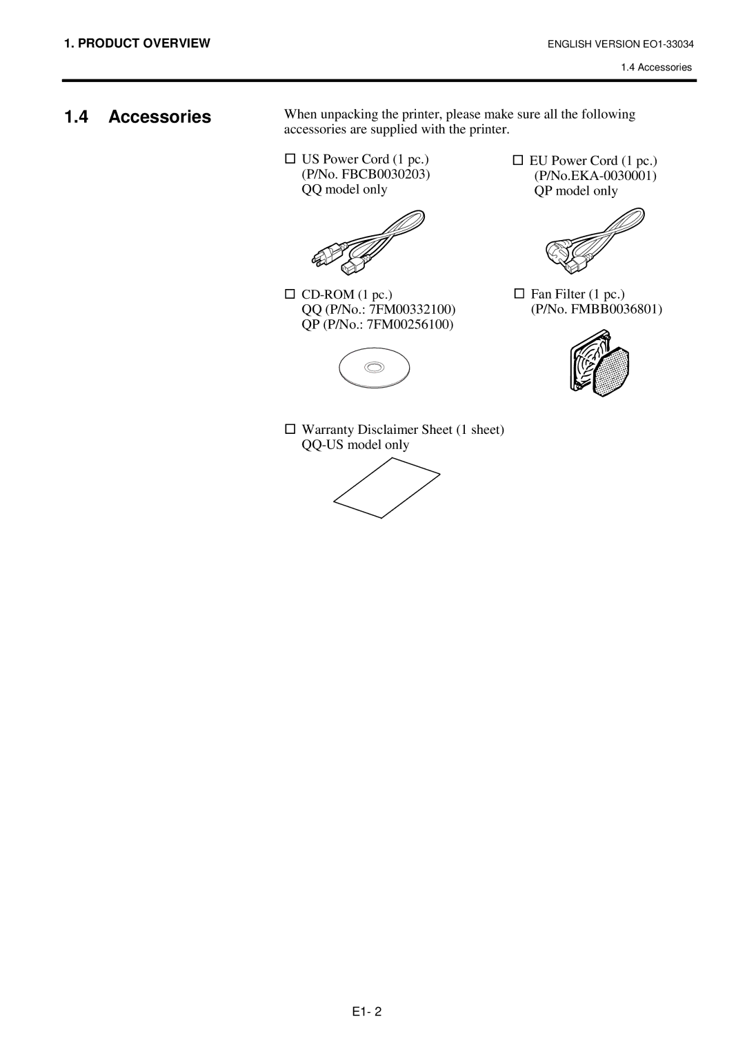 Toshiba BSX4TGS20QMR, B-SX4T Series owner manual Accessories 