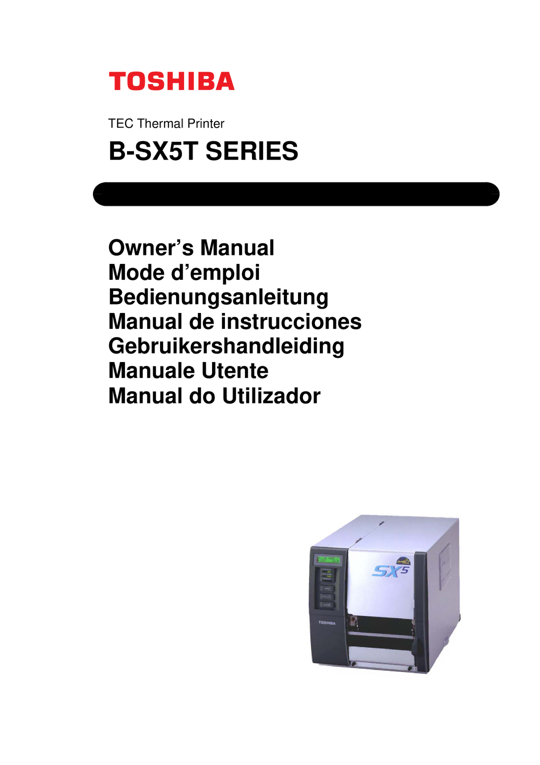 Toshiba B-SX5T-TS22-QM-R, BSX5TTS25QMR, BSX5TTS22QMR, B-SX5T-TS25-QM-R manual SX5T Series 