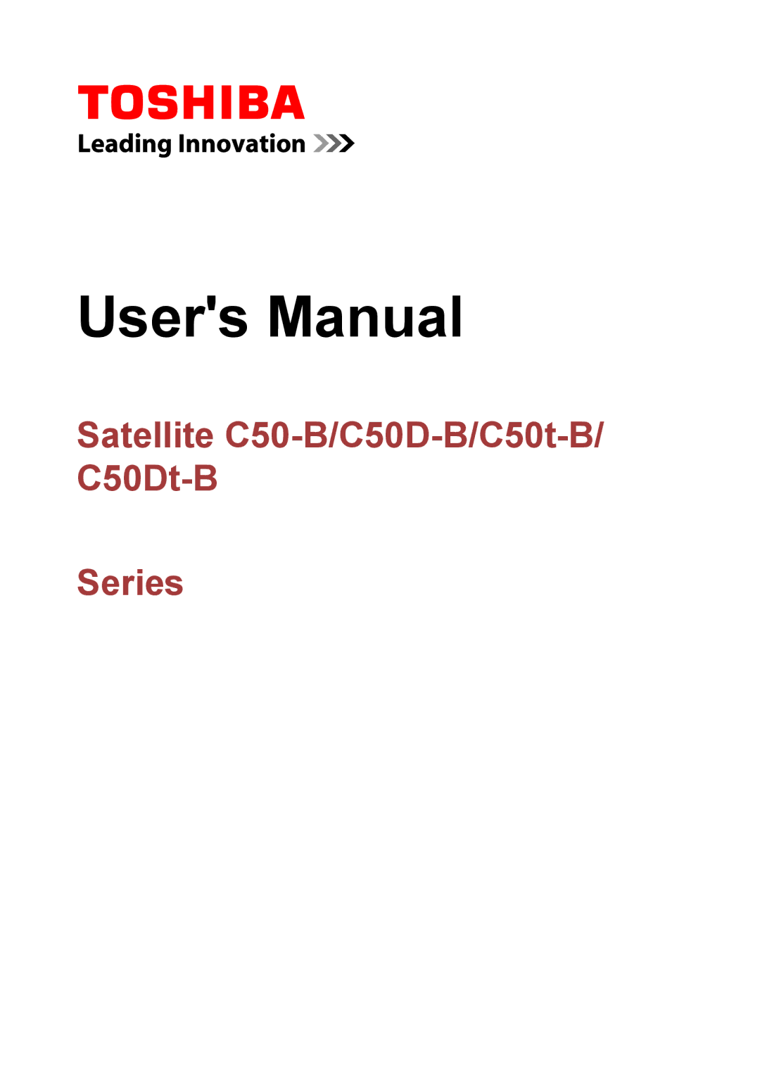 Toshiba R50-B user manual Tecra C50-B 