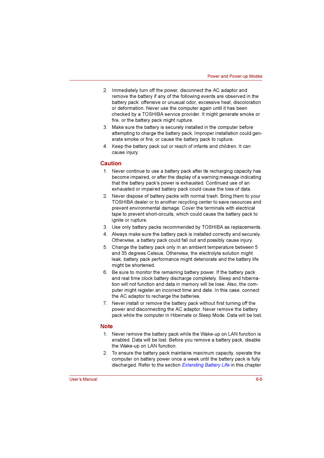 Toshiba C650D user manual Power and Power-up Modes 