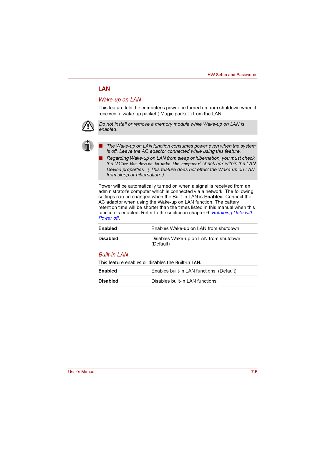 Toshiba C650D user manual Lan 