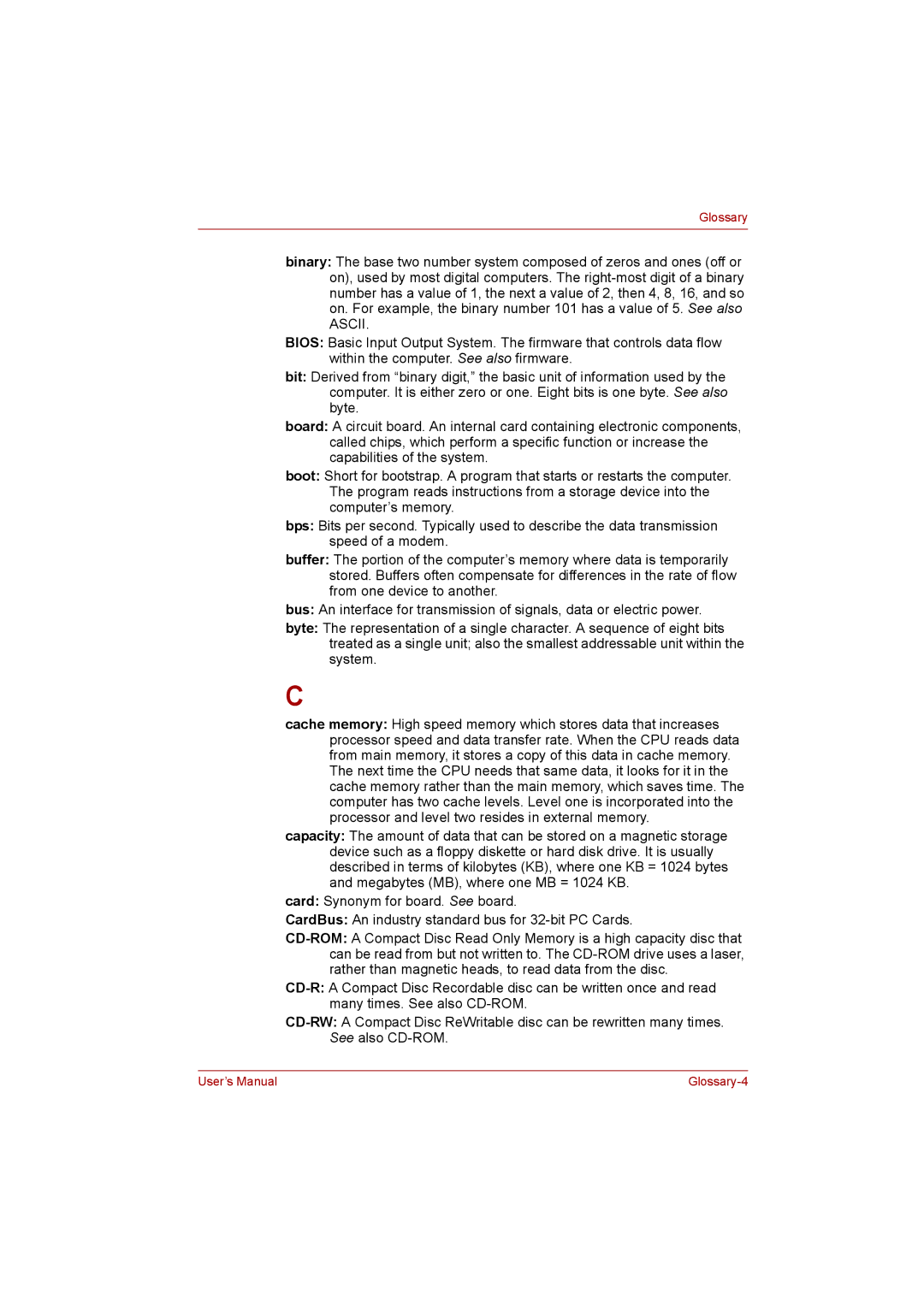 Toshiba C650D user manual Ascii 