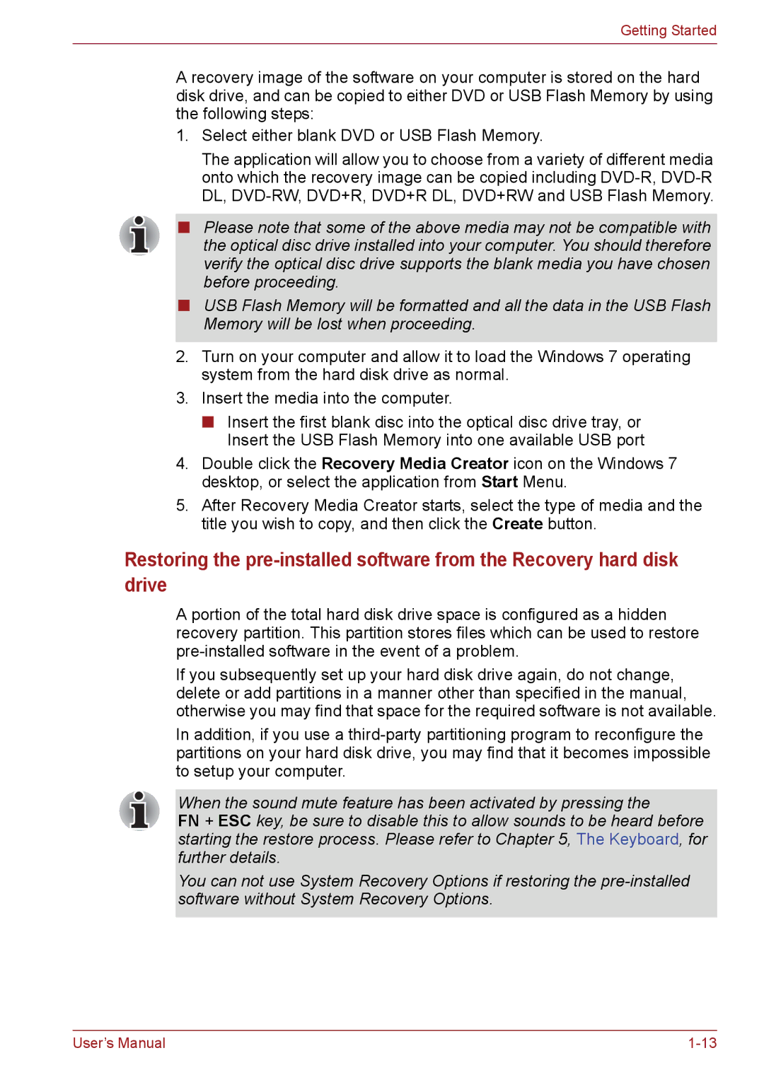 Toshiba C655, C650, C66 user manual Getting Started 