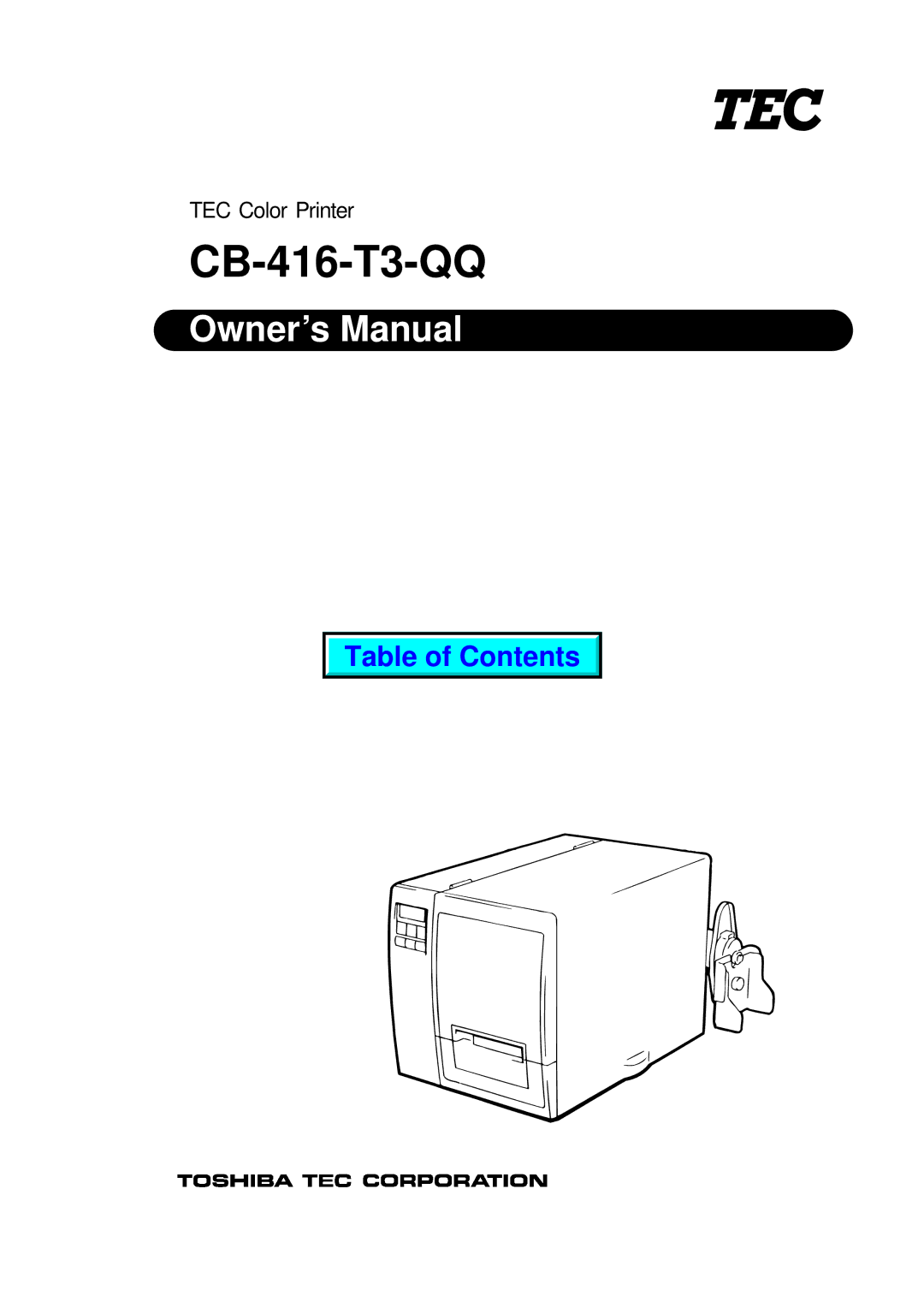 Toshiba CB-416-T3-QQ owner manual 