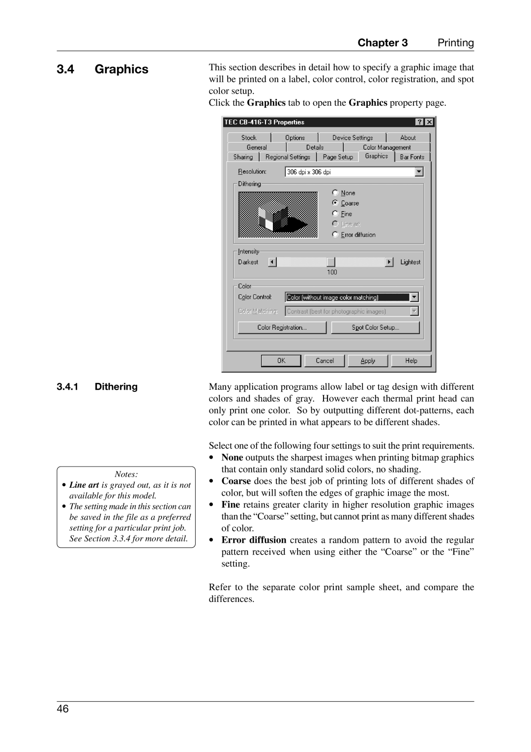 Toshiba CB-416-T3-QQ owner manual Graphics, Dithering 