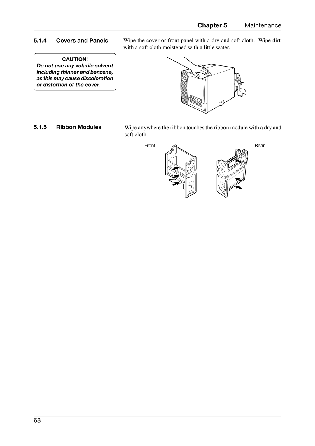 Toshiba CB-416-T3-QQ owner manual Covers and Panels, Ribbon Modules 