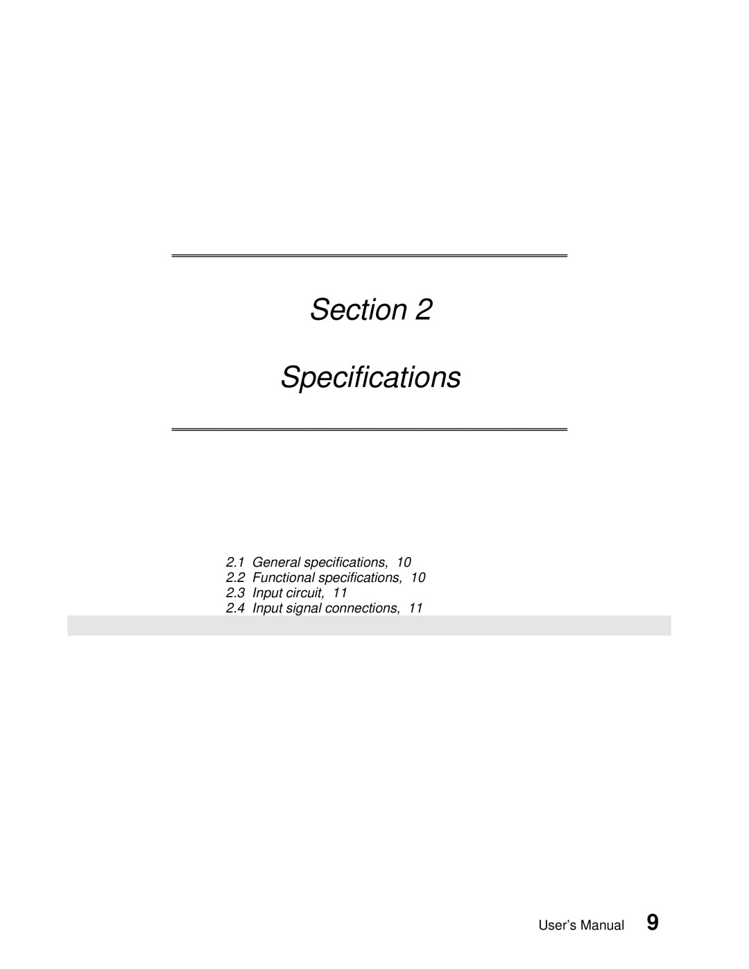 Toshiba CD332 user manual Section Specifications 