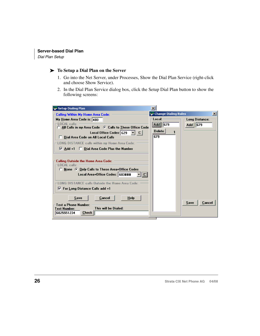 Toshiba CIX-AG-NP-VA manual To Setup a Dial Plan on the Server, Server-based Dial Plan 