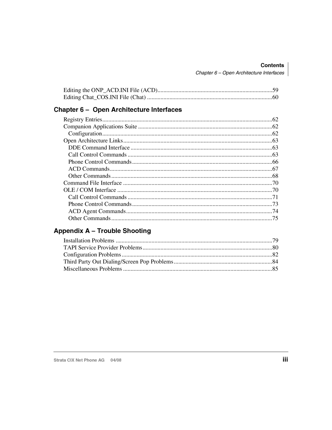 Toshiba CIX-AG-NP-VA manual Iii 