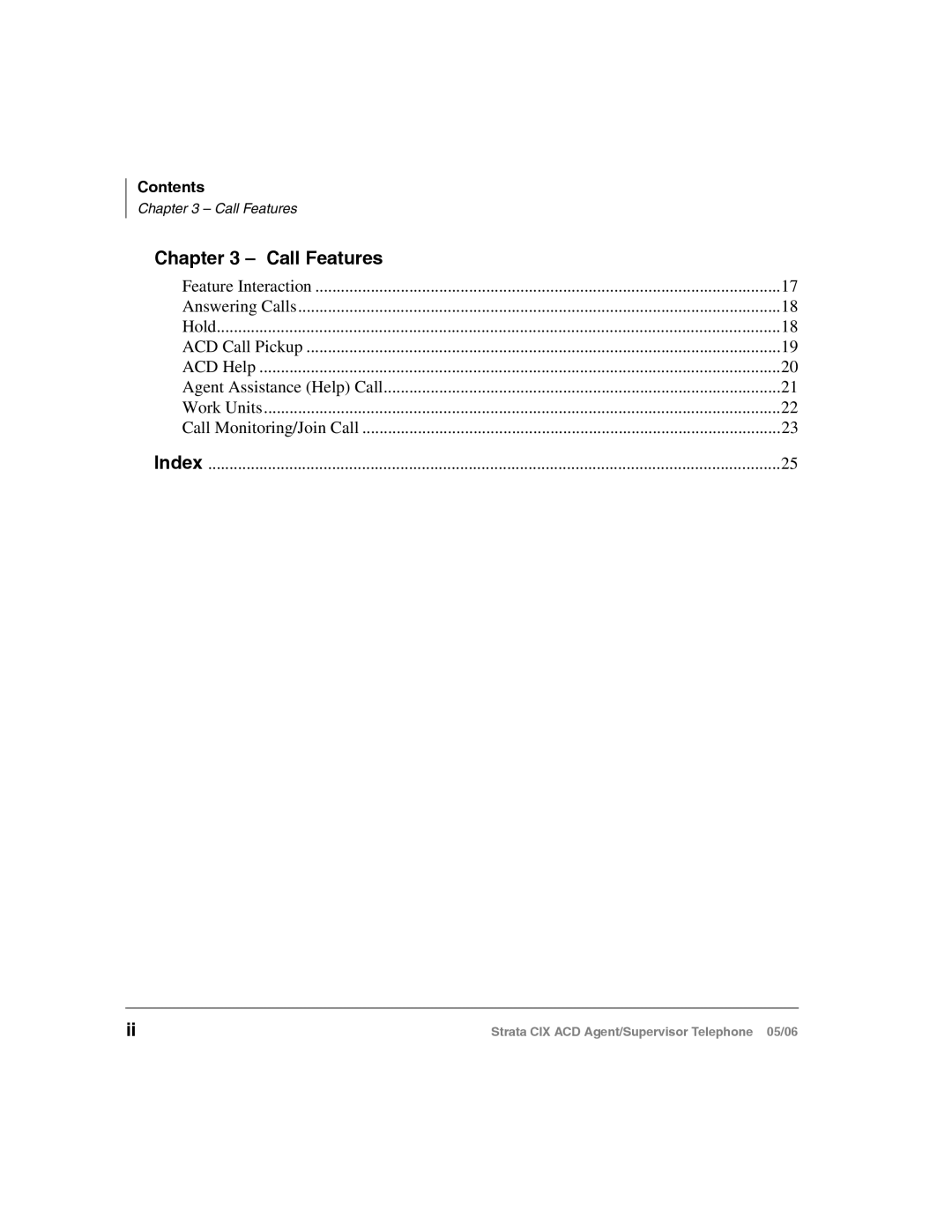 Toshiba CIX-SG-CCACD-VB manual Call Features 