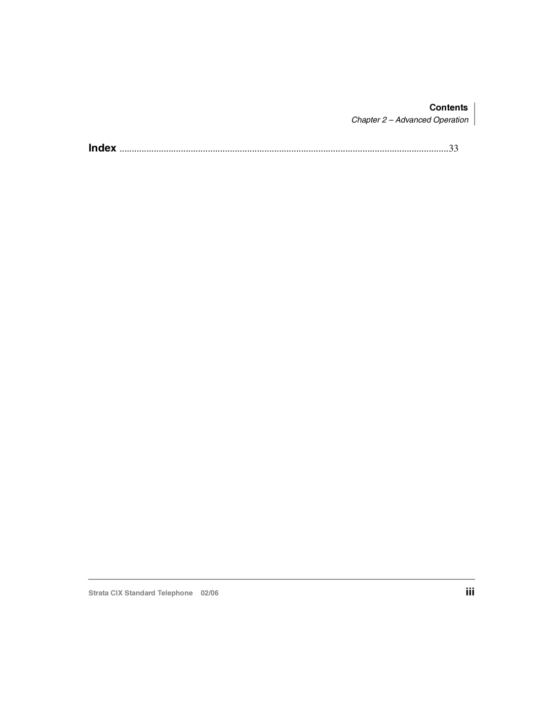 Toshiba CIX-UG-STDTELVB manual Index 