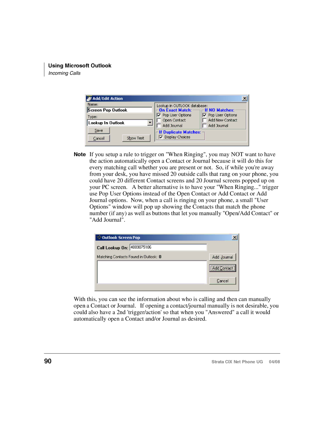 Toshiba CIX100-S, CIX200 manual Using Microsoft Outlook 