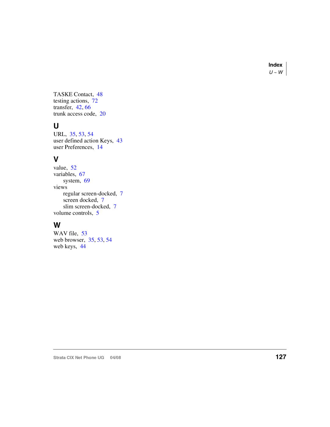 Toshiba CIX200, CIX100-S manual 127 