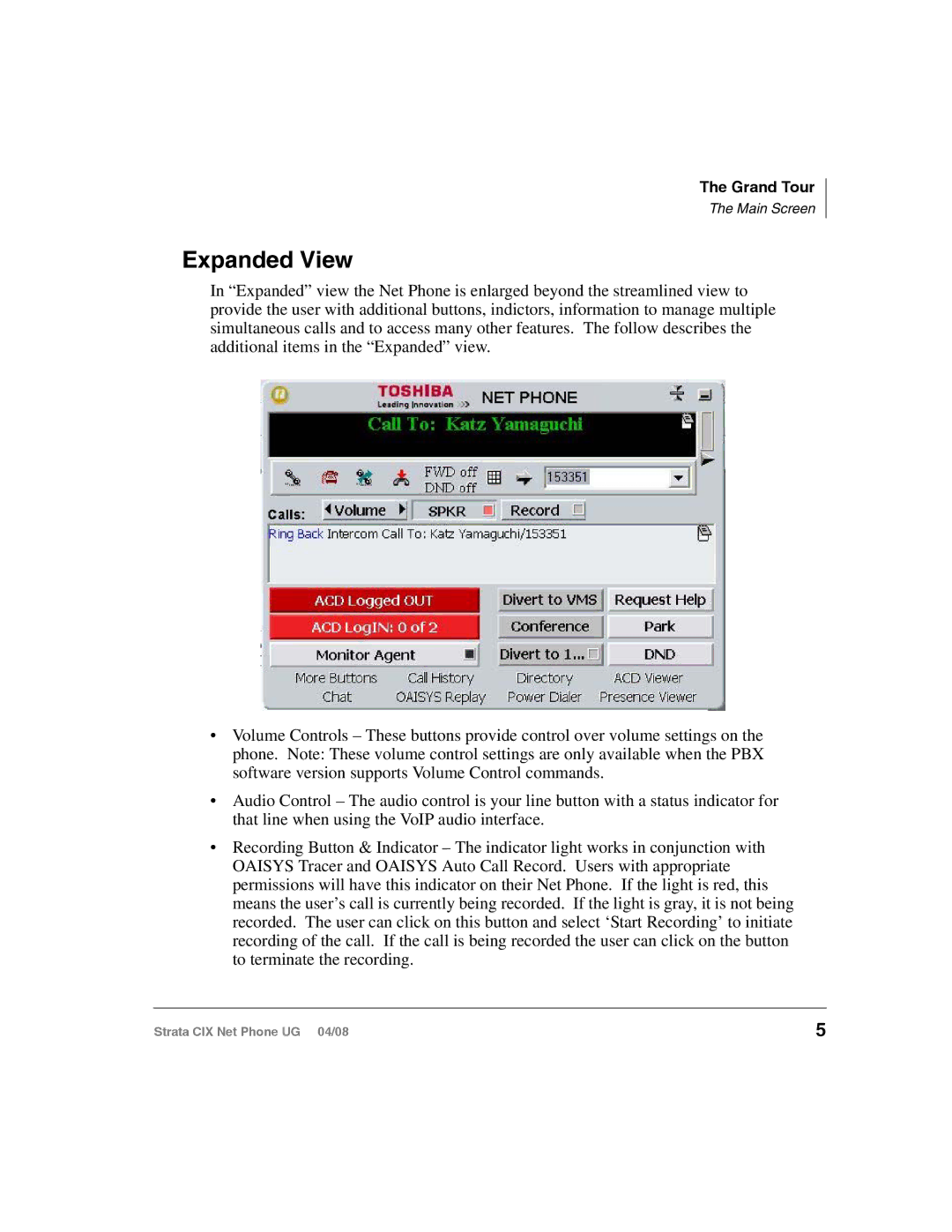 Toshiba CIX200, CIX100-S manual Expanded View 