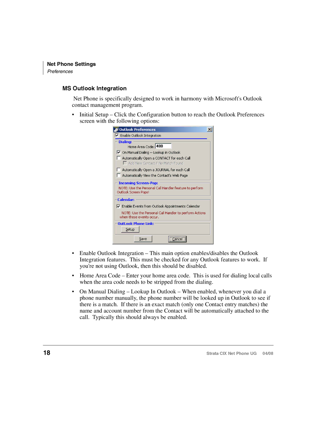 Toshiba CIX100-S, CIX200 manual MS Outlook Integration 