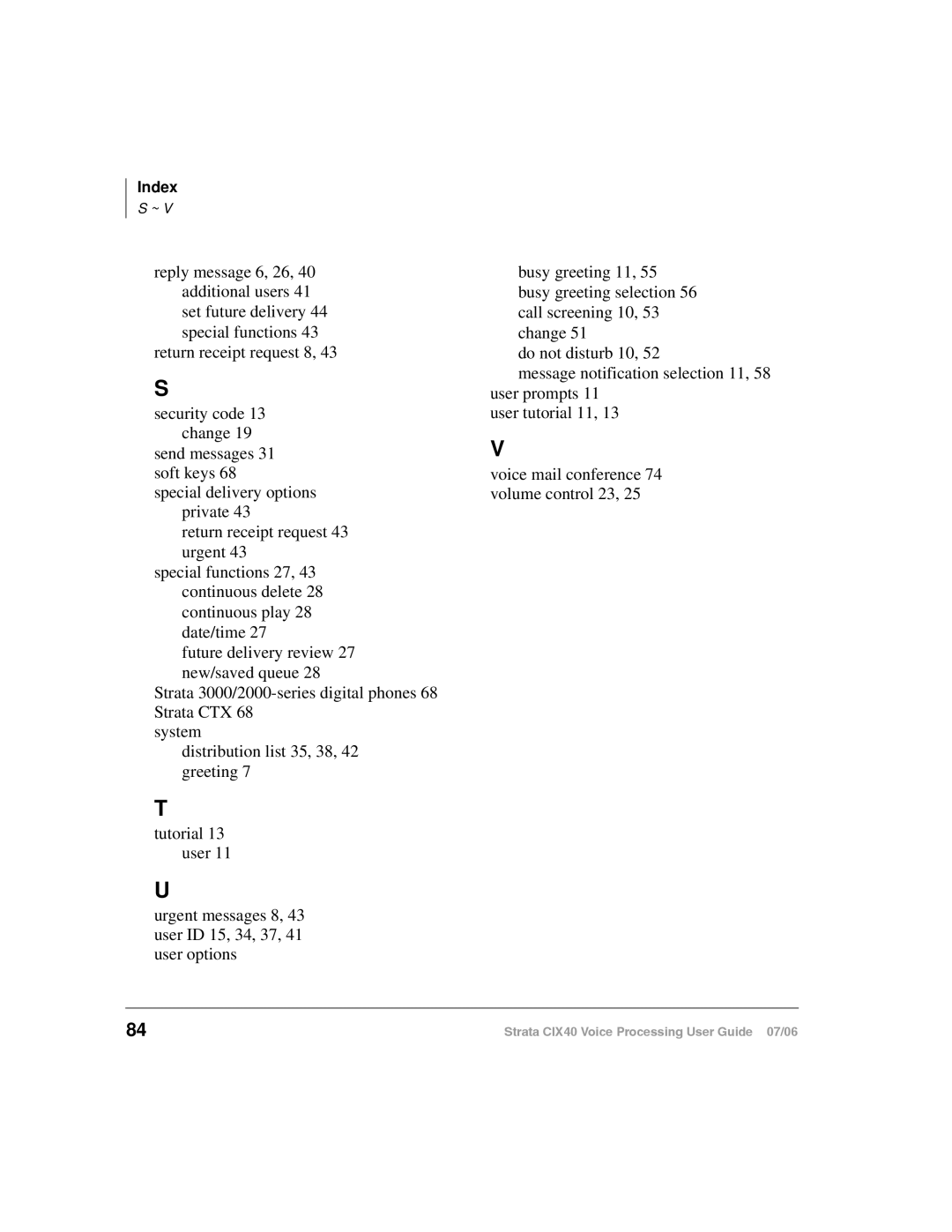 Toshiba CIX40 manual Index 