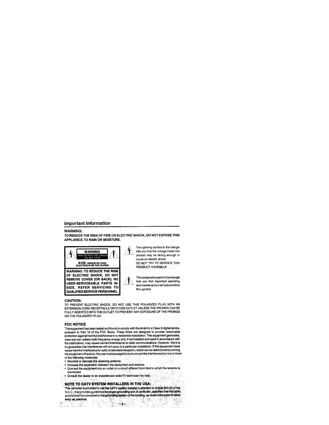 Toshiba CM1920A, CM1320A manual 