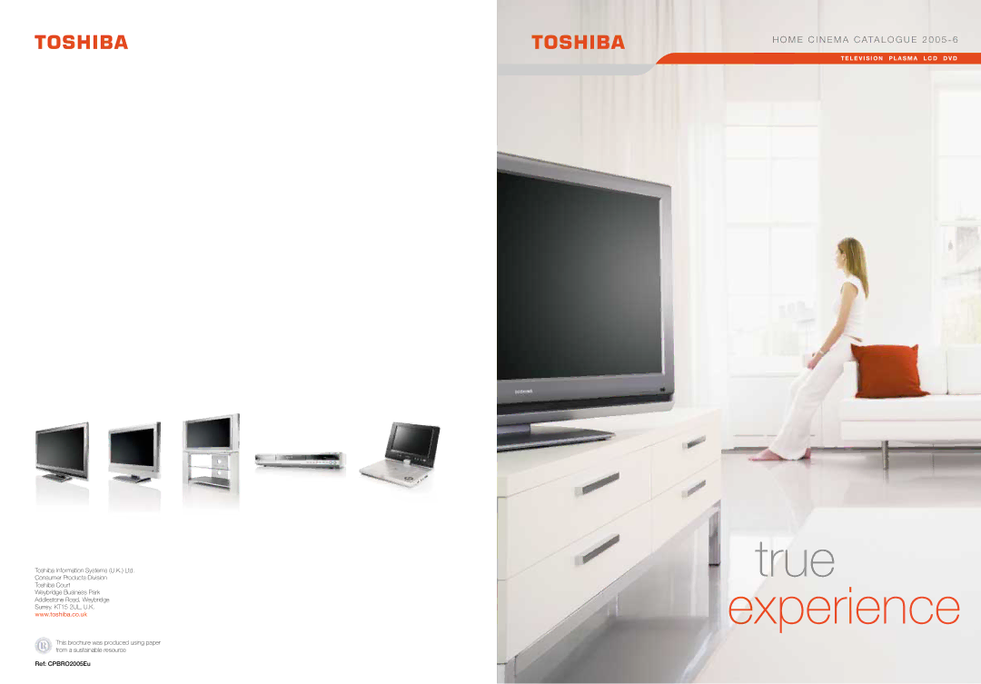 Toshiba CPBRO2005Eu brochure True experience 