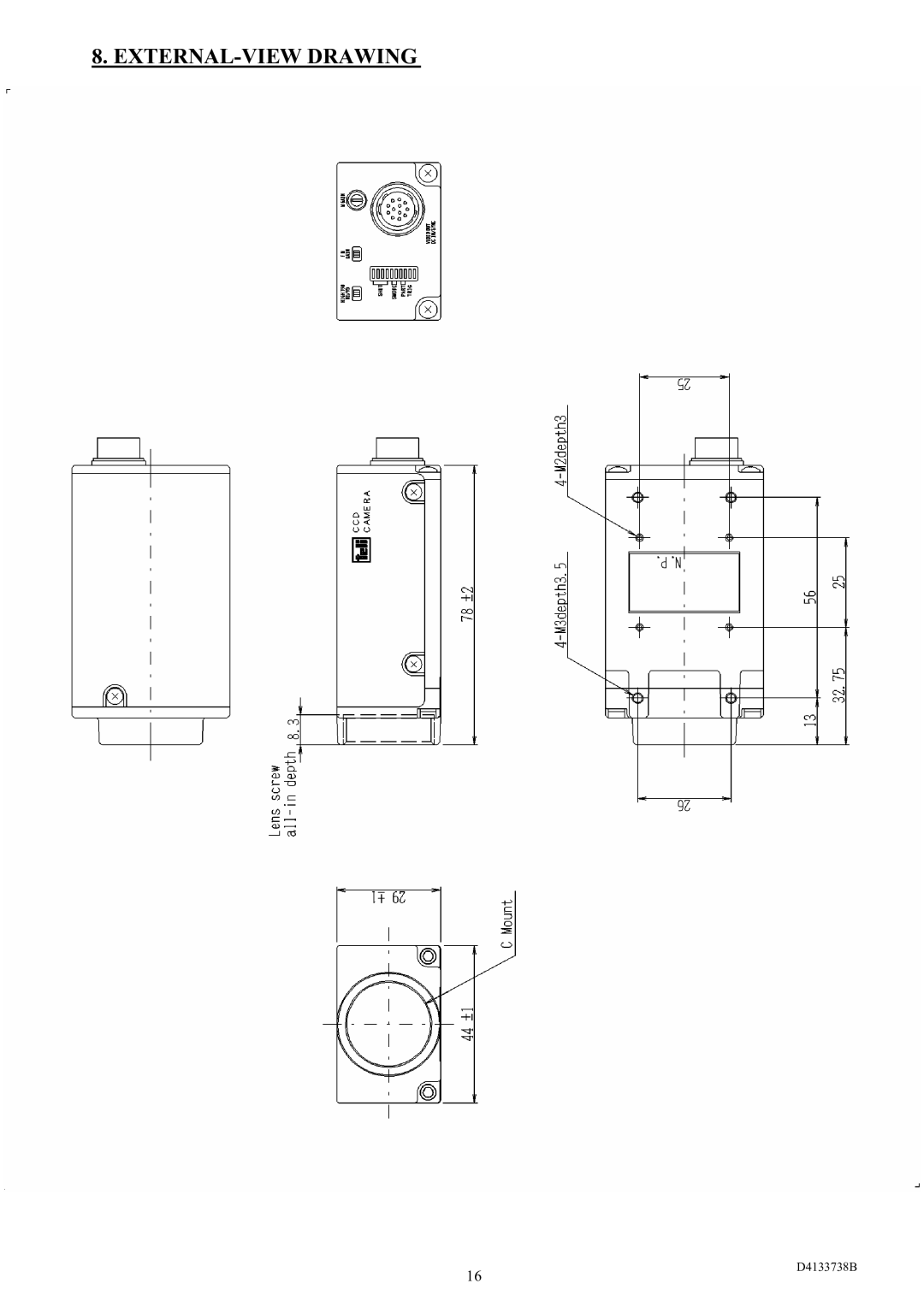 Toshiba CS3950D specifications EXTERNAL-VIEW Drawing 