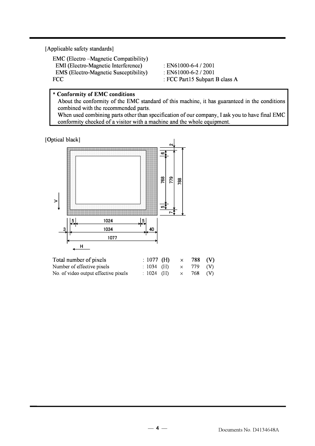 Toshiba CS3950DIF manual Applicable safety standards 