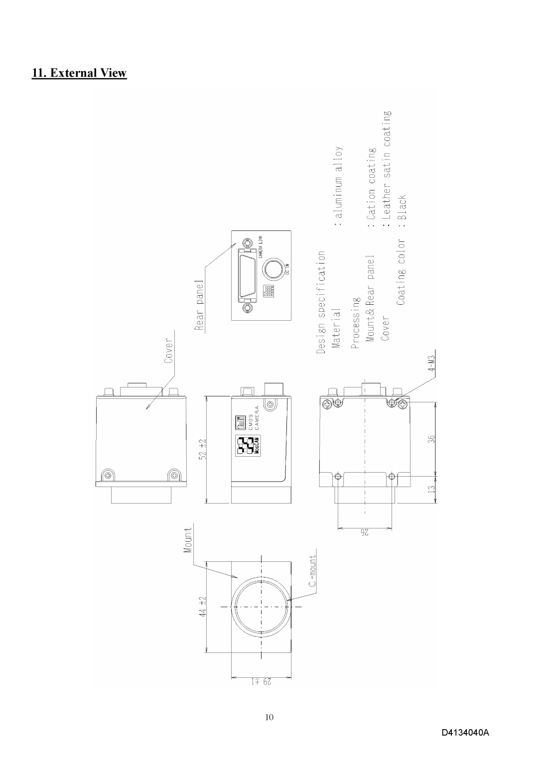 Toshiba CSB1100CL-10 specifications External View 