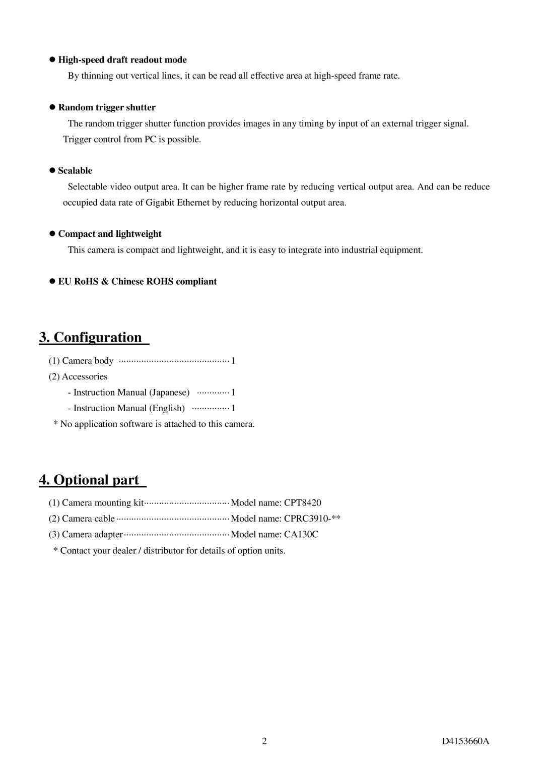 Toshiba CSGX36CC3, CSGV90CC3, CSGU15CC18, CSGS20CC2, CGSV90CC3 instruction manual Configuration, Optional part 