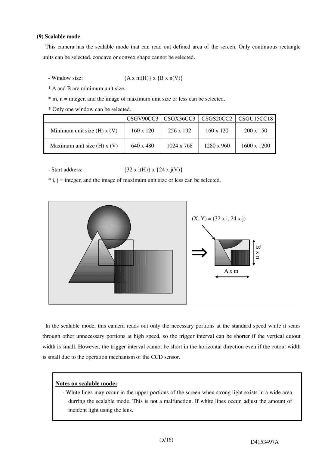 Toshiba CSGS20CC2, CSGX36CC3, CSGV90CC3, CSGU15CC18, CGSV90CC3 instruction manual Scalable mode 