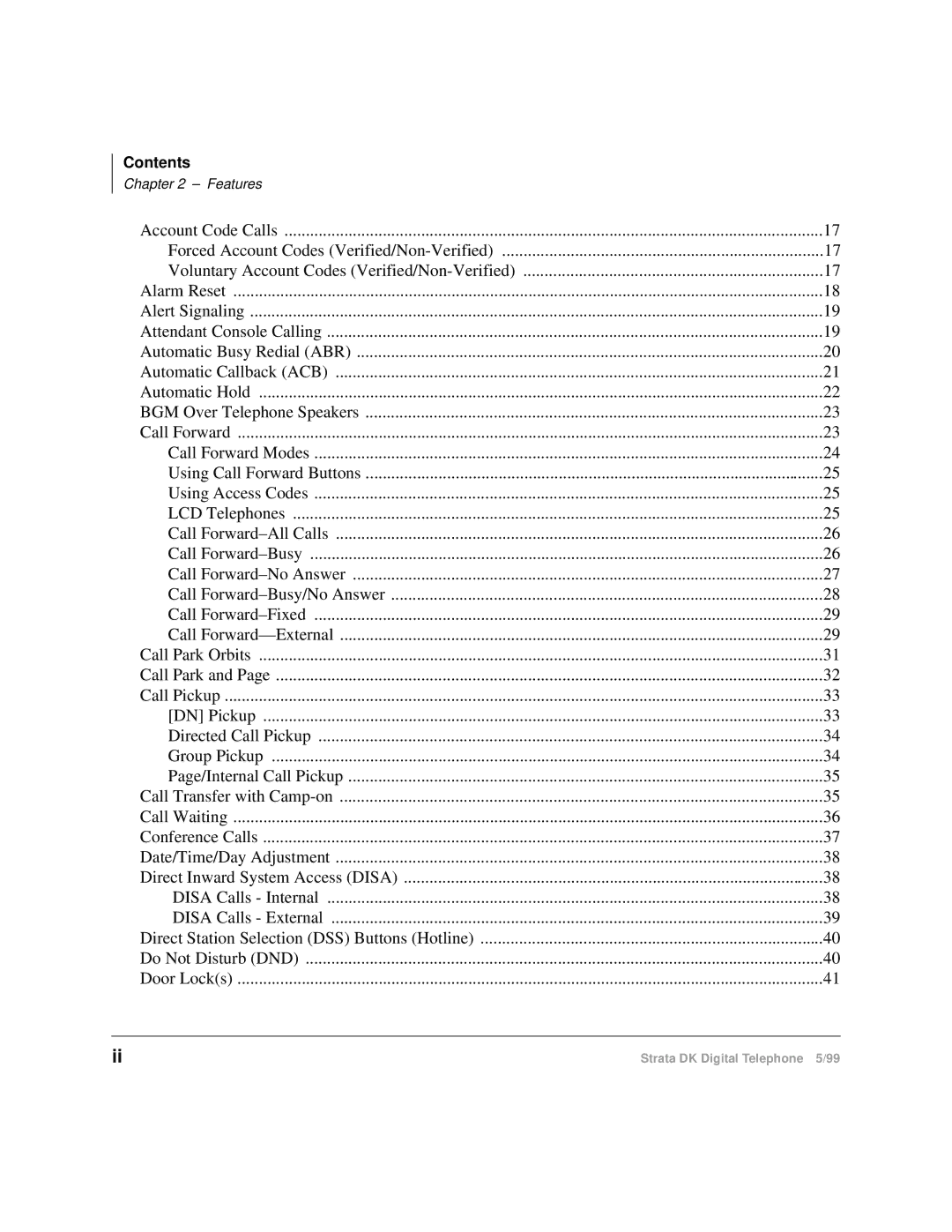 Toshiba CT manual Contents 