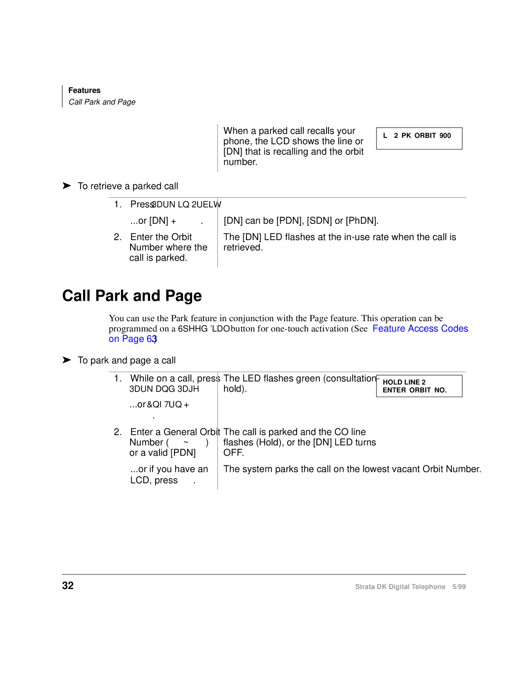 Toshiba CT manual Call Park, To retrieve a parked call, To park and page a call 