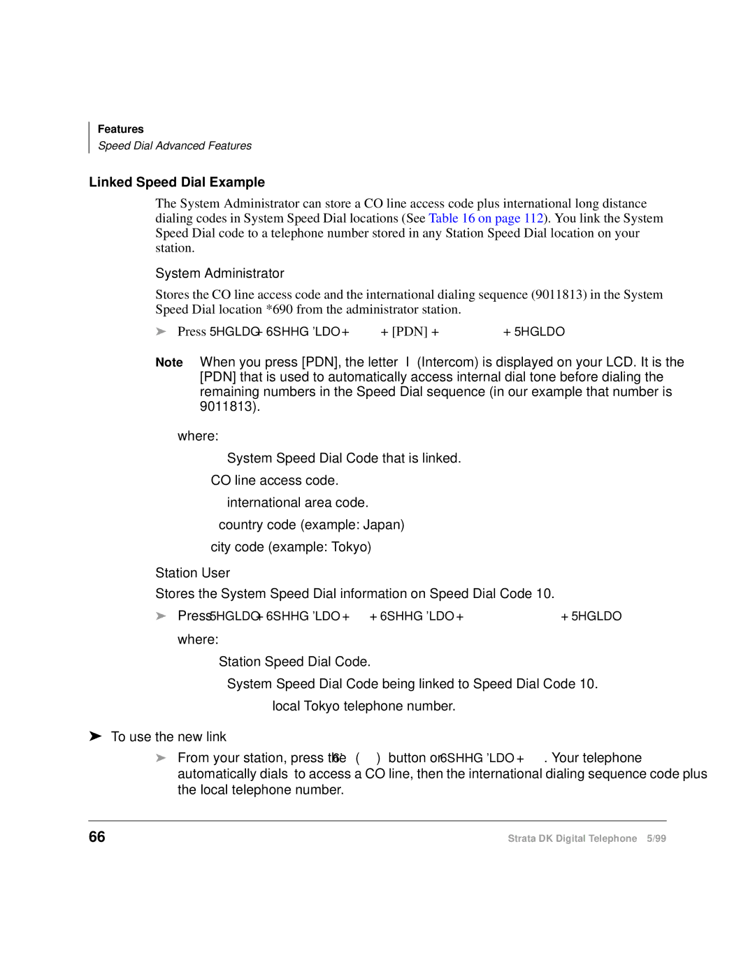 Toshiba CT manual Linked Speed Dial Example, To use the new link 