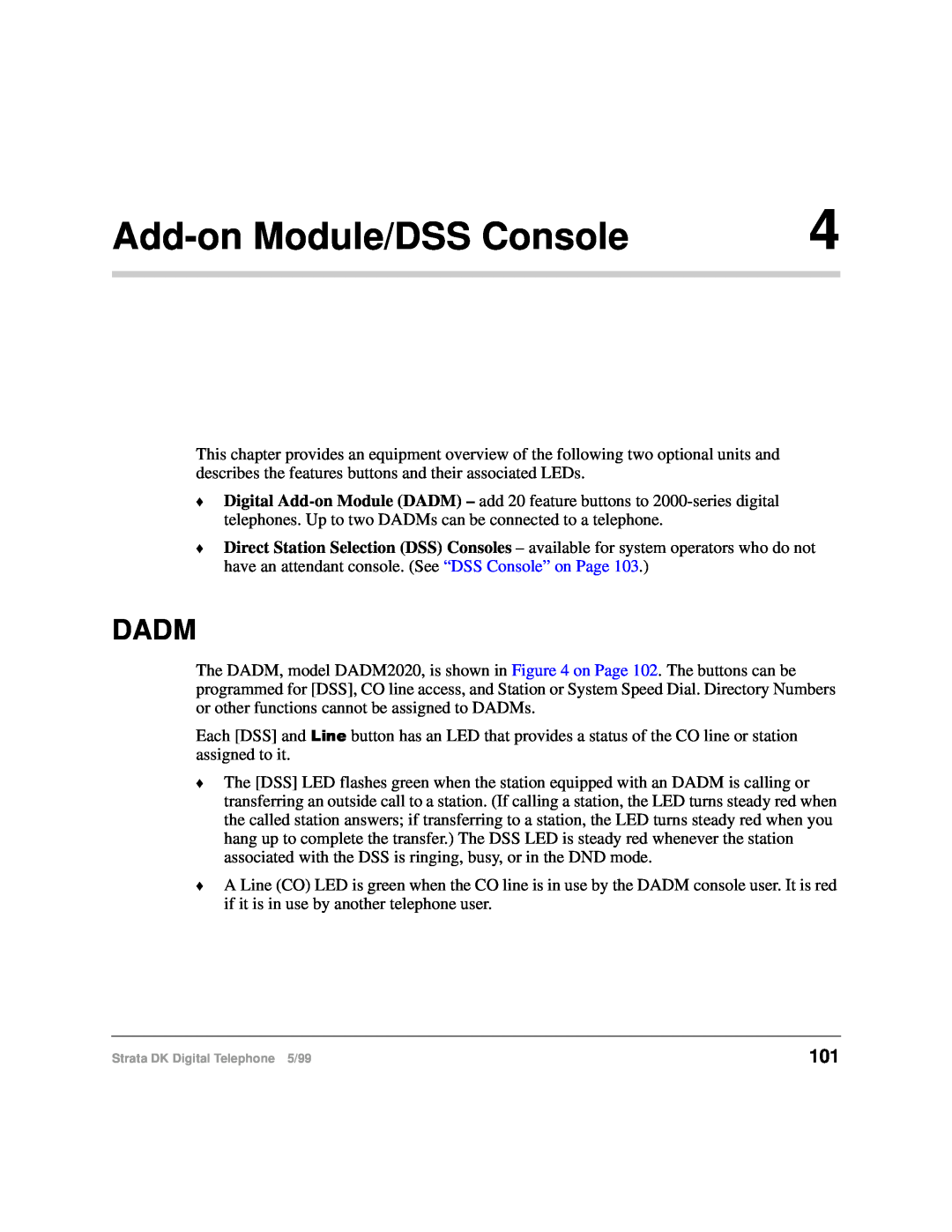 Toshiba CT manual Add-on Module/DSS Console, Dadm 