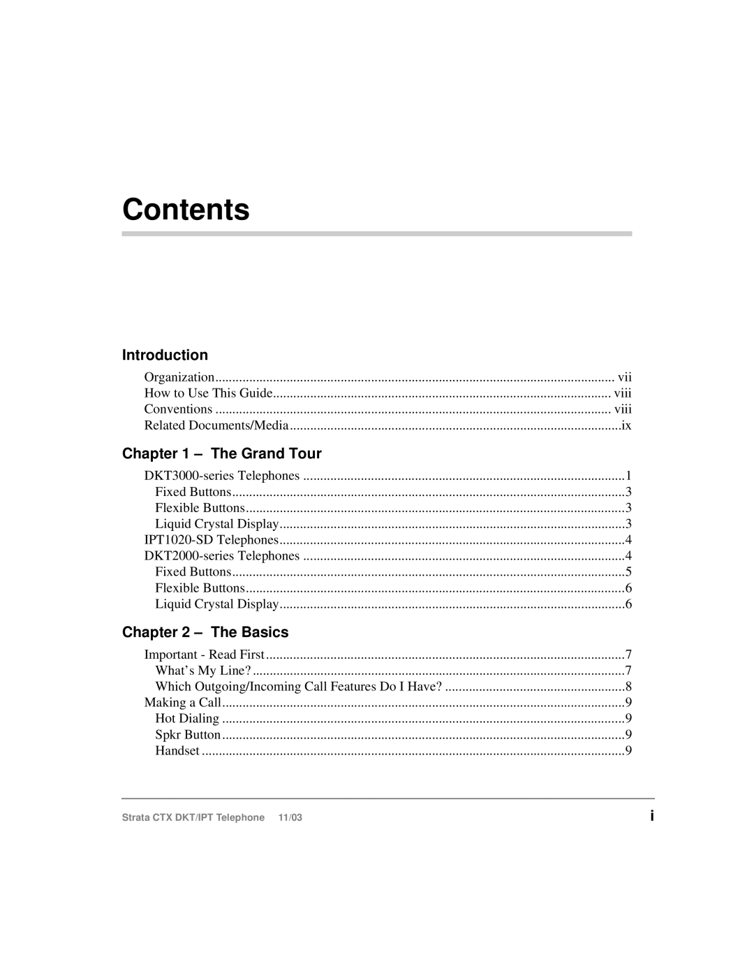 Toshiba CTX manual Contents 