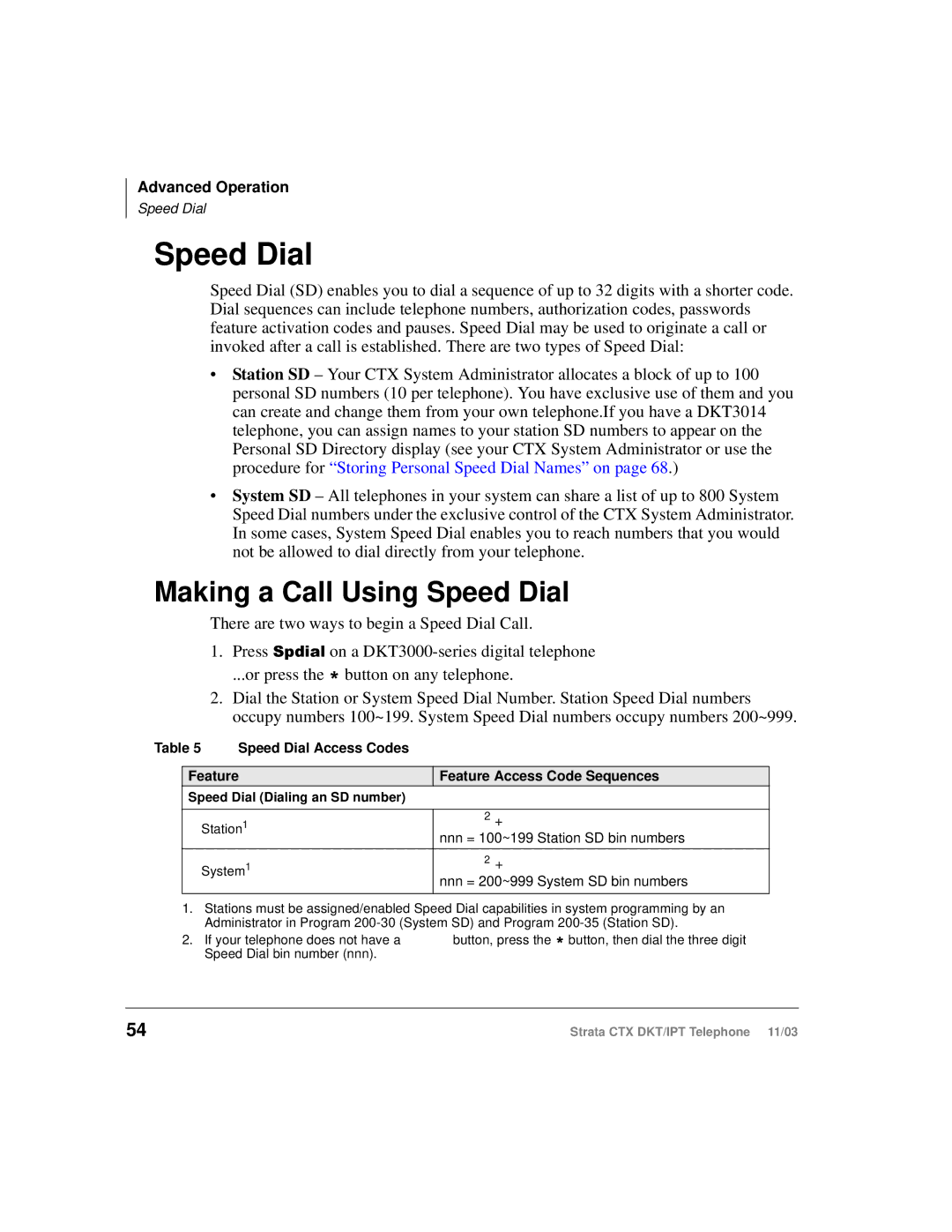 Toshiba CTX manual Making a Call Using Speed Dial 