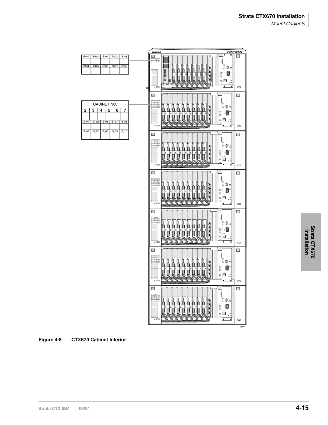 Toshiba CTX28 manual CTX670 Cabinet Interior 