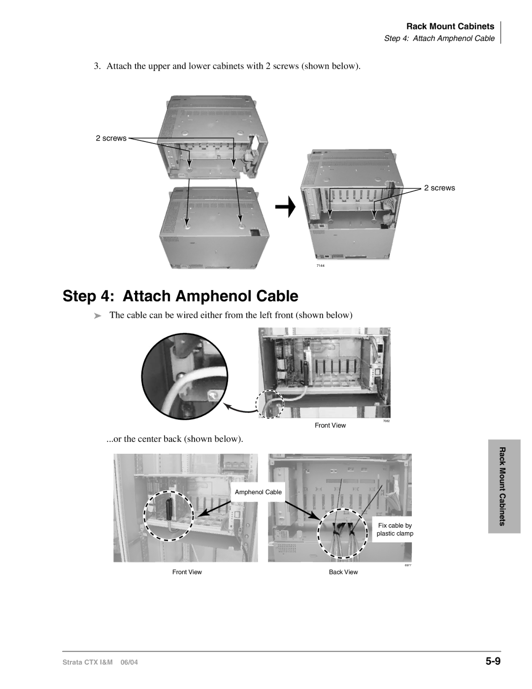 Toshiba CTX28 manual Attach Amphenol Cable 