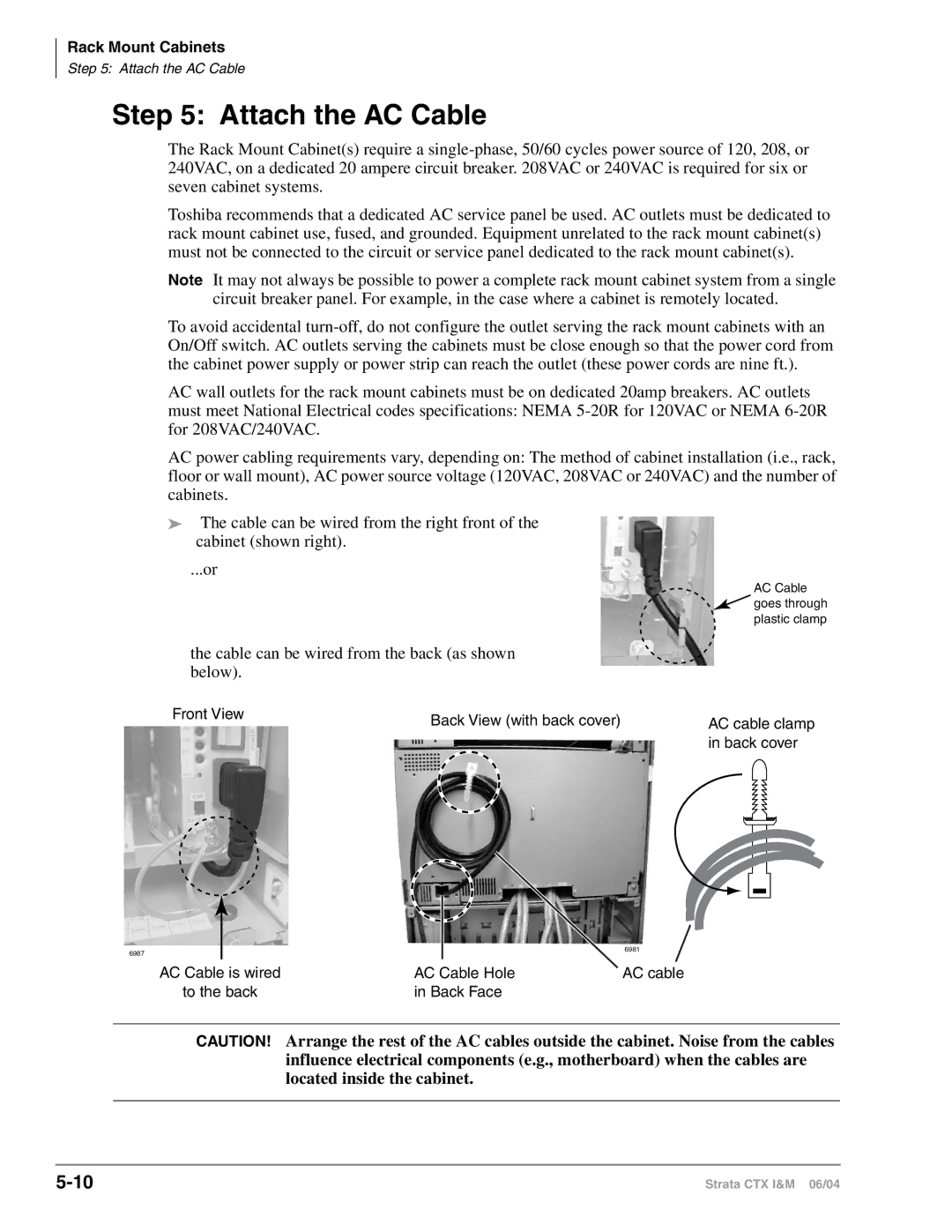 Toshiba CTX28 manual Attach the AC Cable 