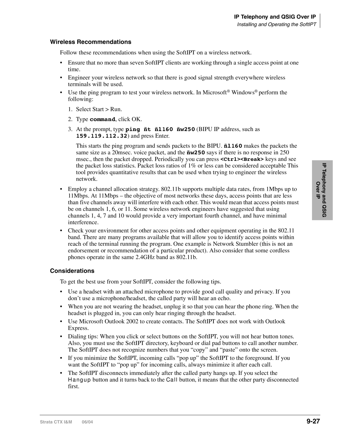 Toshiba CTX28 manual Wireless Recommendations, Considerations 