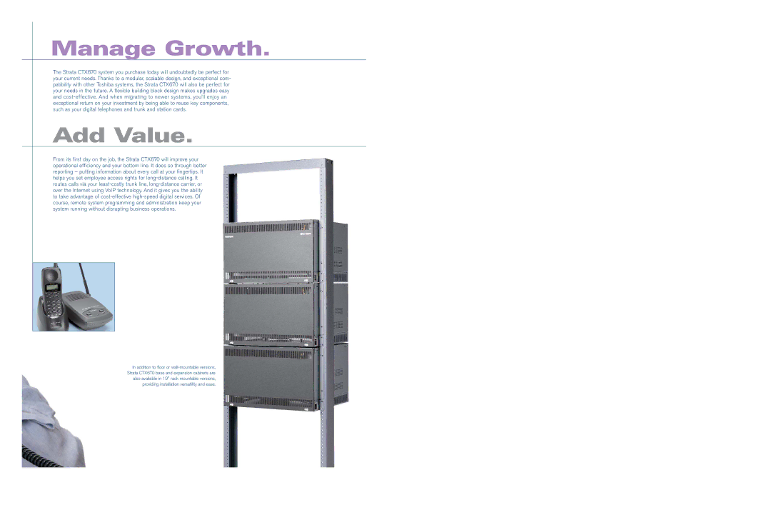 Toshiba CTX670 manual Manage Growth 