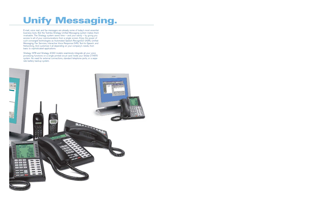 Toshiba CTX670 manual Unify Messaging 