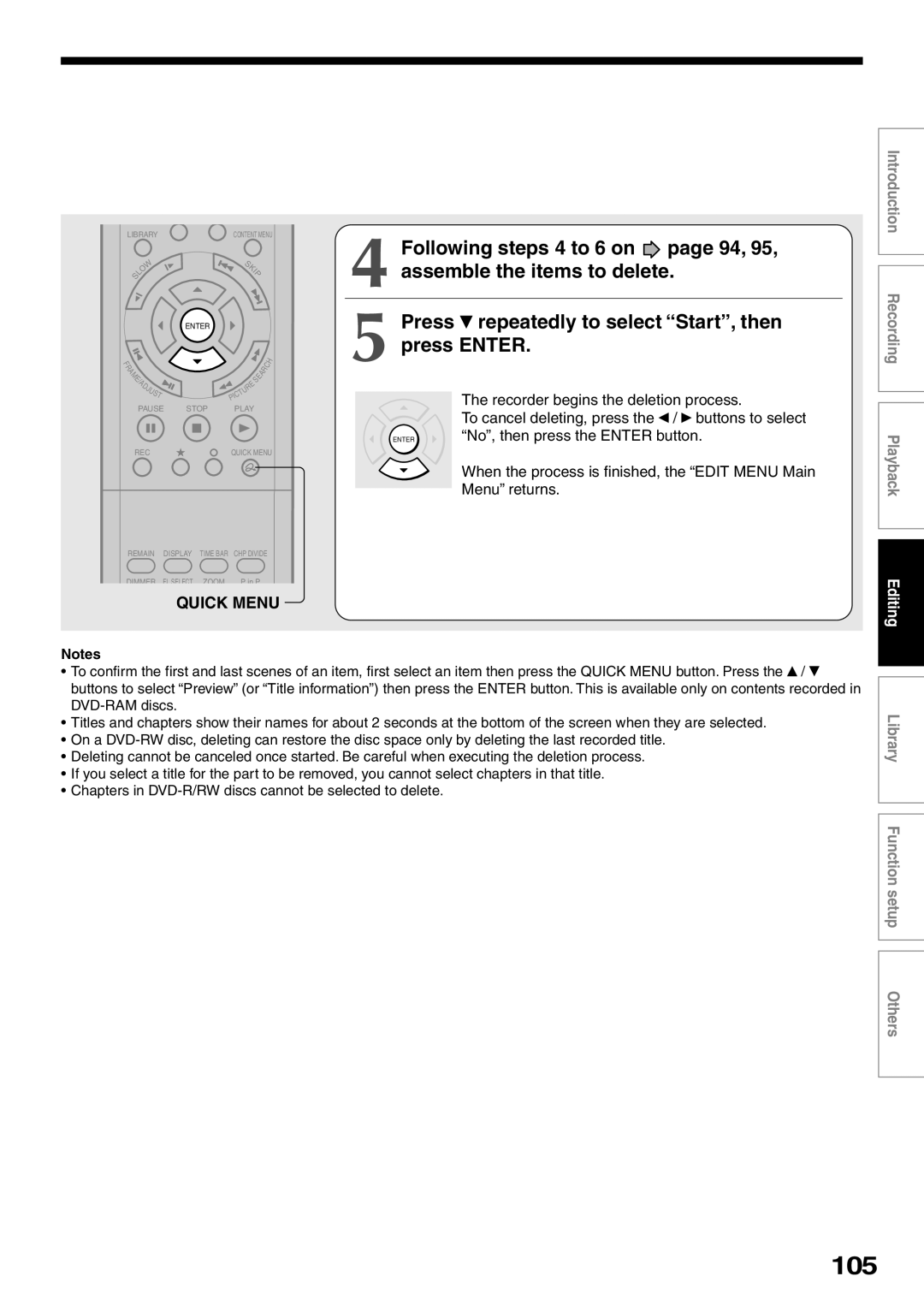 Toshiba D-R2SU, D-R2SC, D-KR2SU owner manual 105 