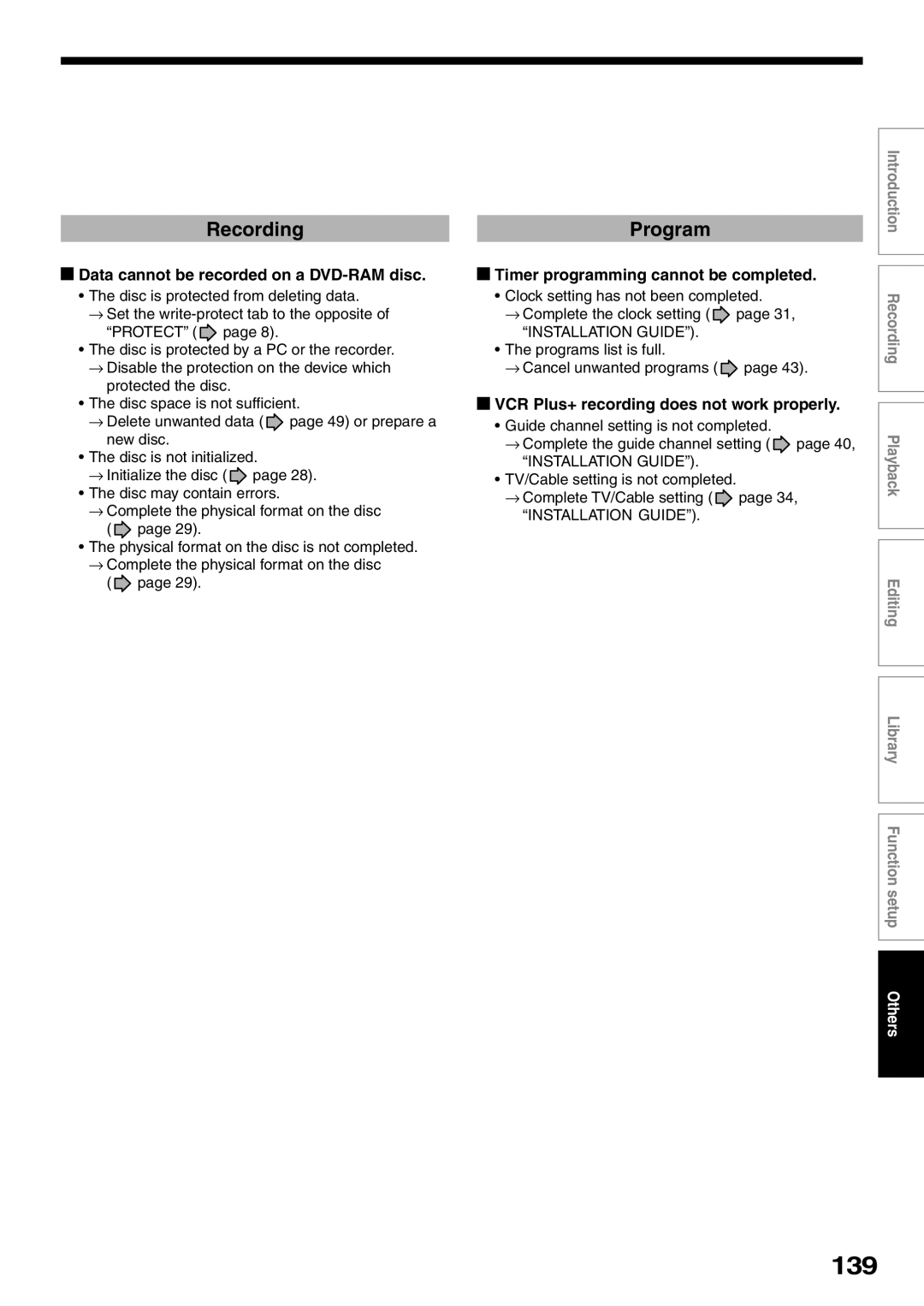 Toshiba D-R2SC, D-R2SU, D-KR2SU owner manual 139, Recording, Program 