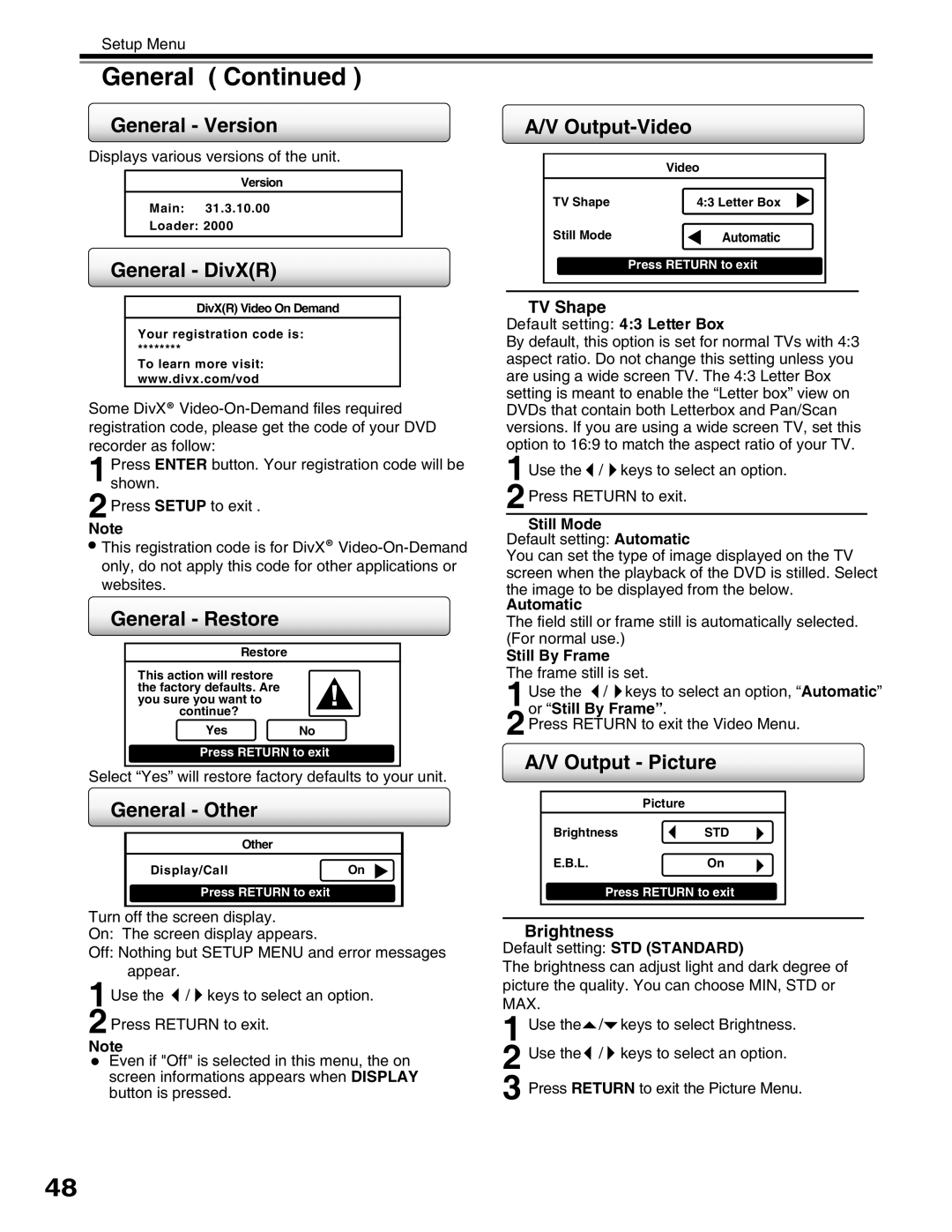 Toshiba D-R5SU, D-R5SC manual GPGTCN8GTUKQP, GPGTCN4GUVQTG, GPGTCN1VJGT, #81WVRWV8KFGQ, #81WVRWV2KEVWTG 