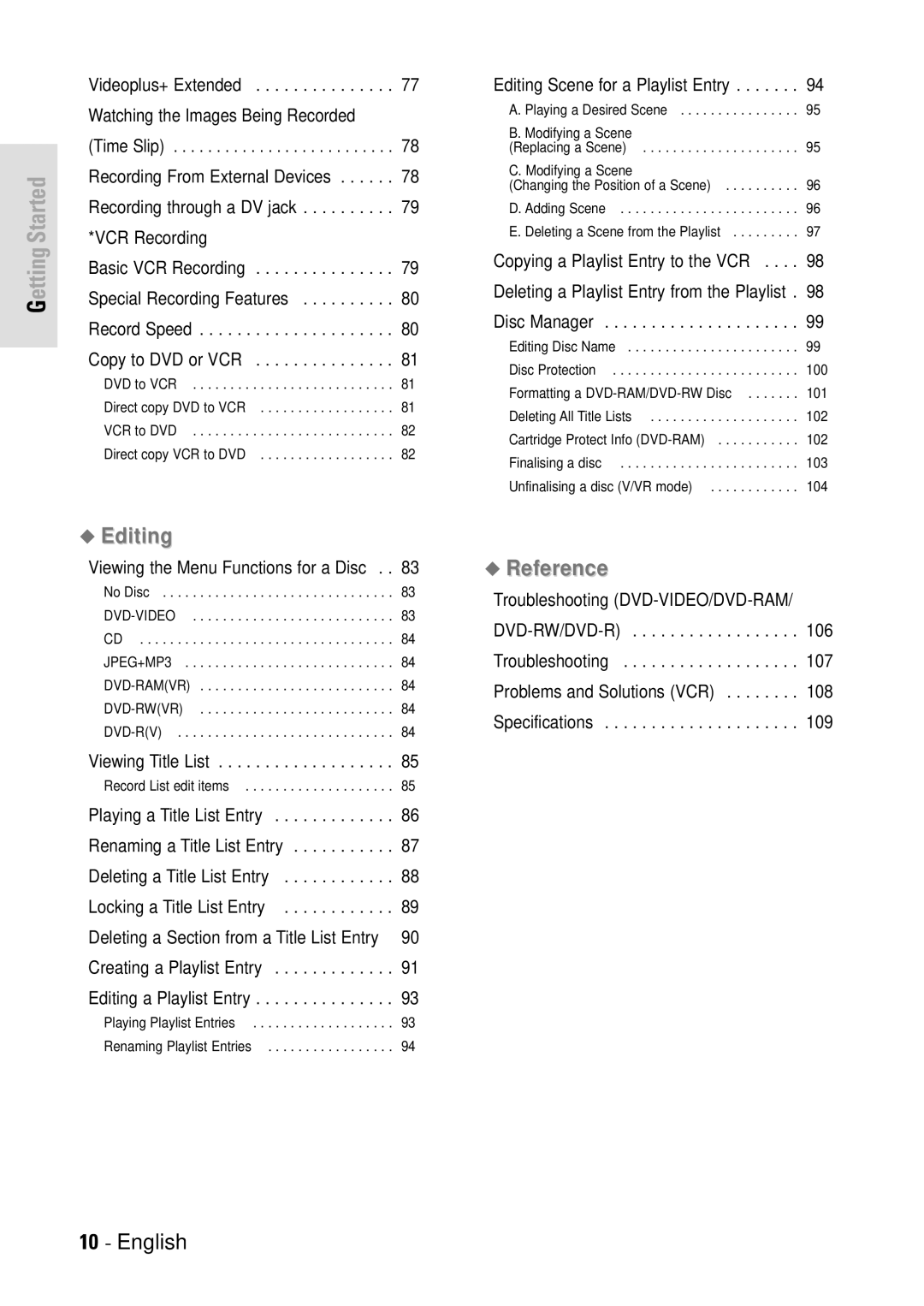 Toshiba D-VR3SB owner manual ‹ Editing 