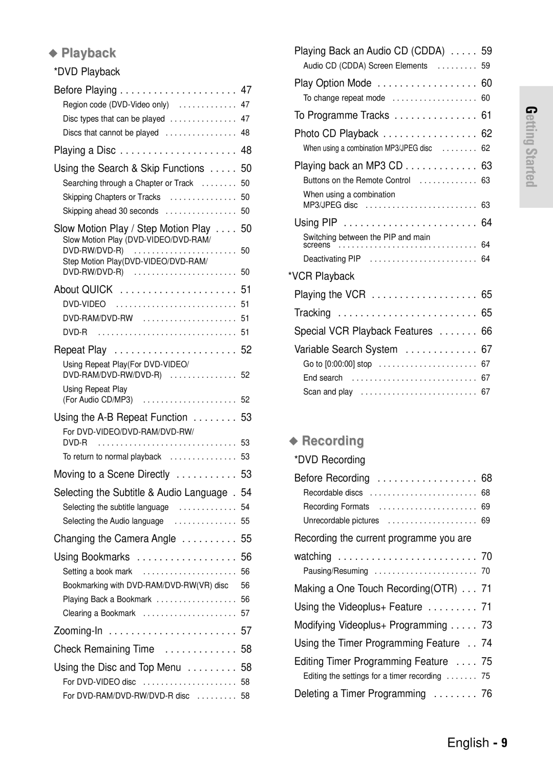 Toshiba D-VR3SB owner manual ‹ Playback 