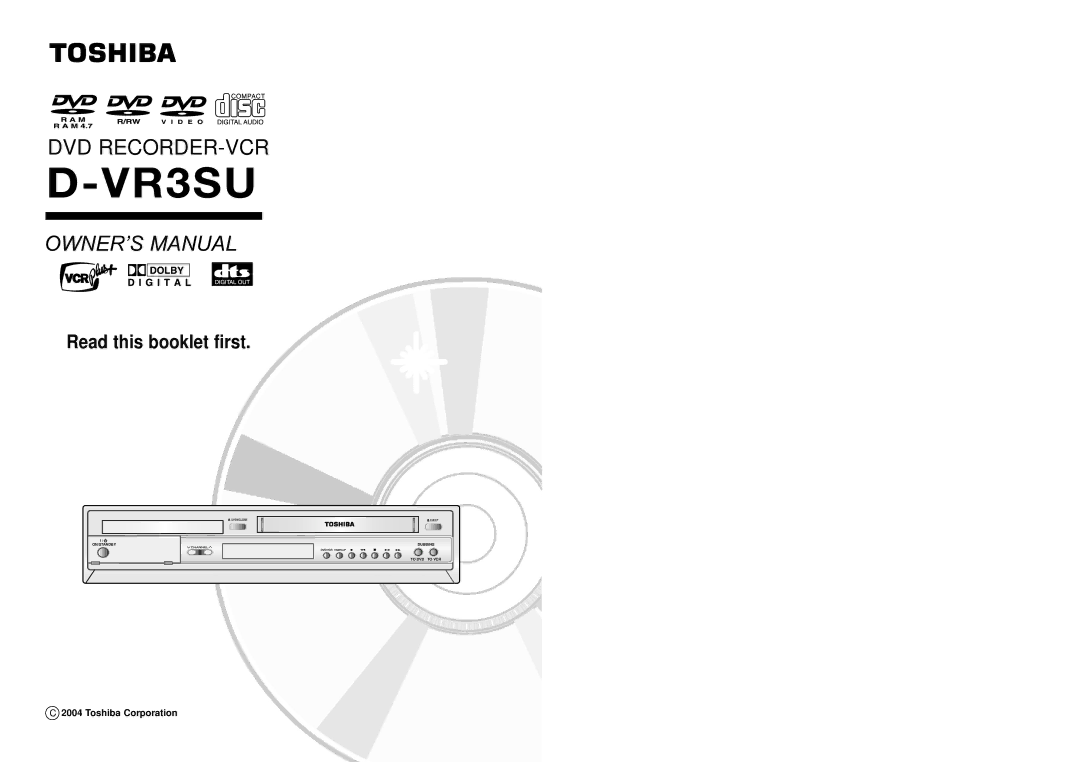 Toshiba D-VR3SU owner manual 