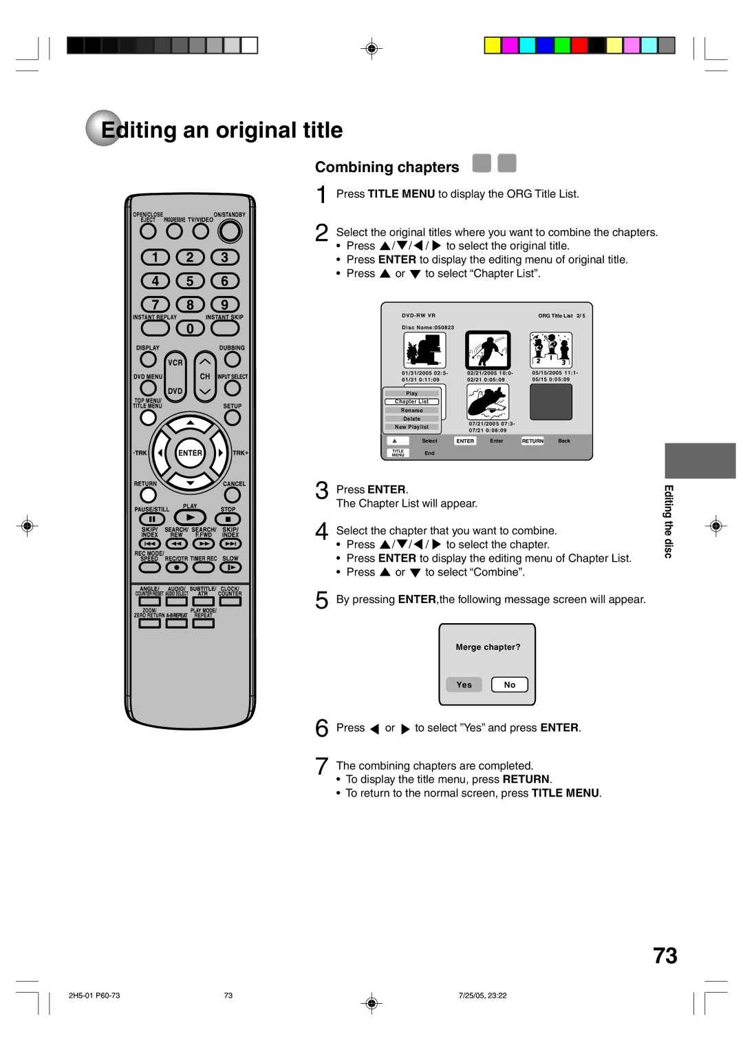 Toshiba D-VR4XSU owner manual TITLEEnd 